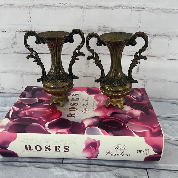 Italian vintage gold toned mini small vase decor - Picture 1 of 8